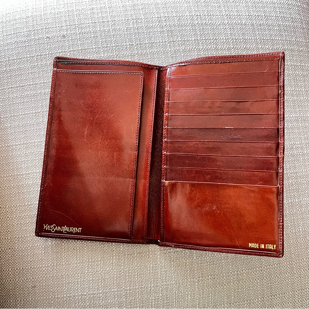 YvesSaintLaurent YSL Canvas and Leather card/money holder could be hers or his